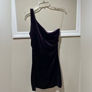 Purple velvet homecoming‎ dress